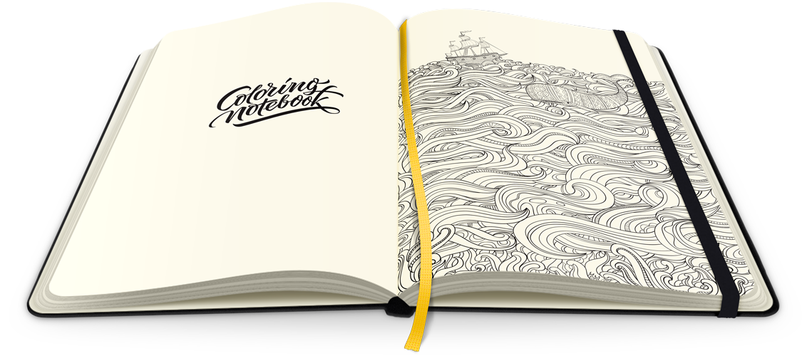 Paper Notebook with Adult Coloring Pages ColoringNotebook